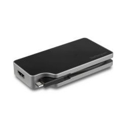 ADAPTADOR DE VIDEO MULTIPUERTOS USB C 4 EN 1 CON PD DE 95W CONVERTIDOR USB TIPO C GRIS ESPACIAL ALUMINIO 4K 60HZ STARTECHCOM MO
