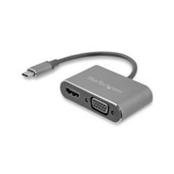 ADAPTADOR USB C A VGA Y HDMI 2EN1 4K 30HZ GRIS ESPACIAL ADAPTADOR DE VIDEO EXTERNO USB TIPO C STARTECHCOM MOD CDP2HDVGA