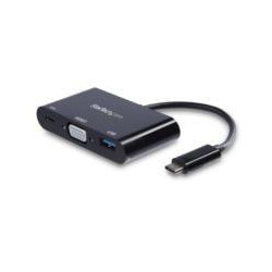 ADAPTADOR MULTIFUNCIaN DE VIAJES USB C A VGA CON ENTREGA DE POTENCIA POWER DELIVERY Y PUERTO USB A MINI DOCKING STATION STARTEC