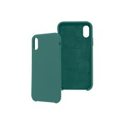 FUNDA GHIA DE SILICON COLOR VERDE CON MICA PARA IPHONE XS X
