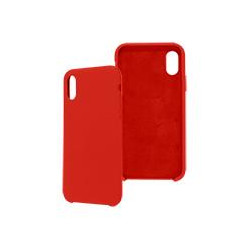 FUNDA GHIA DE SILICON COLOR ROJO CON MICA PARA IPHONE XS MAX
