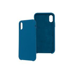 FUNDA GHIA DE SILICON COLOR AZUL CON MICA PARA IPHONE XS MAX