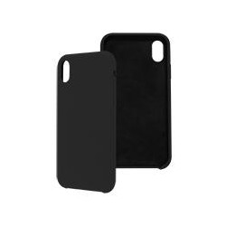 FUNDA GHIA DE SILICON COLOR NEGRO CON MICA PARA IPHONE XR