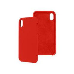 FUNDA GHIA DE SILICON COLOR ROJO CON MICA PARA IPHONE XR