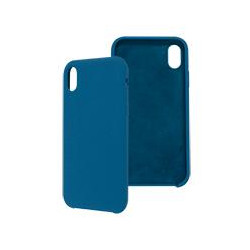 FUNDA GHIA DE SILICON COLOR AZUL CON MICA PARA IPHONE XR