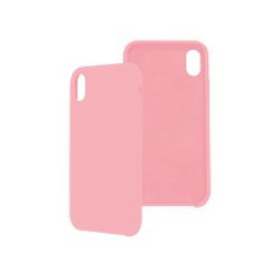 FUNDA GHIA DE SILICON COLOR ROSA CON MICA PARA IPHONE XR