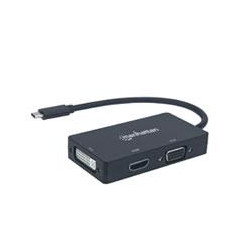 CONVERTIDOR DE USB C A CONECTORES HEMBRA DVI HDMI O VGA