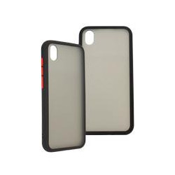 FUNDA GHIA HUMO SEMITRANSPARENTE BORDE NEGRO CON MICA PARA HUAWEI Y5