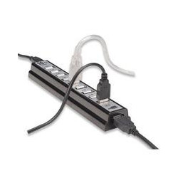 HUB USB V20 MANHATTAN DE ESCRITORIO 10 PTOS C FUENTE DE ALIMENTACION