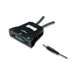 SWITCH KVM MANHATTAN 2 PTOS USB Y 2 PTOSVGA 35MM 1600X900 CON JUEGO CABLES