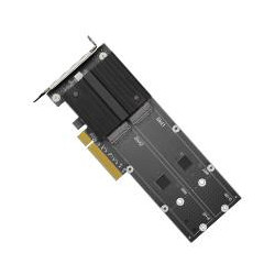 TARJETA ADAPTADORA SYNOLOGY DE SSD M2 DOBLE RANURA PARA ACELERACIaN DE CACHa INTERFAZ PCIE NVME FACTOR DE M2 22110 M2 2280