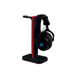SOPORTE PARA HEADSET GAMER BALAM RUSH ACTECK ALAMBRICO USB ILUMINACION RGB DOS PUERTOS USB ATLAS PRO HRX20 COLOR NEGRO BR 93150