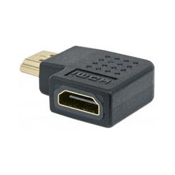 ADAPTADOR CODO HDMI MANHATTAN CAMBIADOR ANGULO DERECHO 90 GRADOS 4K H M