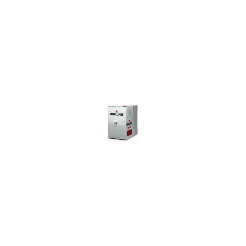 BOBINA CABLE UTP DE RED CAT5E INTELLINET CCA ROLLO 100 METROS MULTIFILAR COLOR GRIS