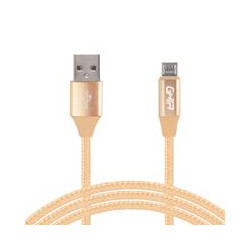 CABLE MICRO USB GHIA 10 MTS USB 21 CARGADOR Y TRANSFERENCIA DE DATOS DORADO