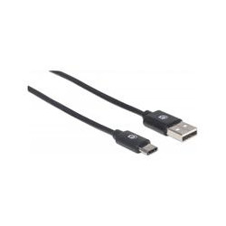 CABLE USB C AM CM 05M V2 NEGRO MANATTAN