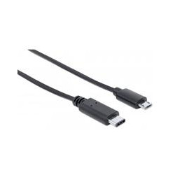 CABLE CONVERTIDOR MANHATTAN USB C A USB MICRO B 20M M M