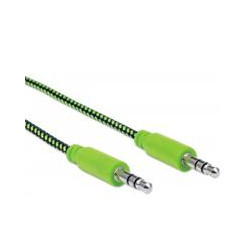 CABLE ESTEREO A IPOD M M 10M TEXTIL NEGRO VERDE 10M BLSTER MANHATTAN