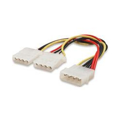 CABLE ALIMENTACION MANHATTAN DIVISOR Y MOLEX 4 PINES A DUAL MOLEX HEMBRA