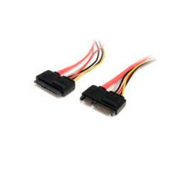 CABLE DE 30CM DE EXTENSIaN SATA DE 22 PINES SERIAL ATA MACHO SATA HEMBRA STARTECHCOM MOD SATA22PEXT