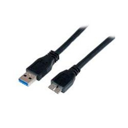 CABLE CERTIFICADO 1M USB 30 SUPER SPEED SS MICRO USB B MACHO A USB A MACHO ADAPTADOR NEGRO STARTECHCOM MOD USB3CAUB1M