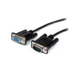CABLE 1M DE EXTENSIaN DIRECTO STRAIGHT THROUGH SERIAL RS232 VIDEO PANTALLA EGA DB9 MACHO A HEMBRA EXTENSOR NEGRO STARTECHCOM MO