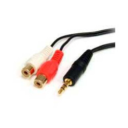 CABLE DE 18M DE AUDIO ESTaREO MINI JACK A RCA MACHO A HEMBRA STARTECHCOM MOD MU1MFRCA