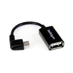 CABLE ADAPTADOR MICRO USB A USB OTG ACODADO A LA DERECHA DE 12CM MACHO A HEMBRA STARTECHCOM MOD UUSBOTGRA
