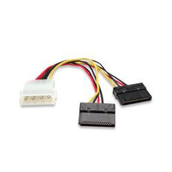 CABLE ALIMENTACION MANHATTAN DIVISOR Y SATA 015M X2 MOLEX 4 PINES