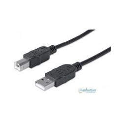 CABLE USB 20 MANHATTAN A B DE 18 MTS NEGRO