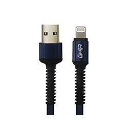 CABLE USB TIPO LIGHTNING GHIA NYLON COLOR AZUL 1M