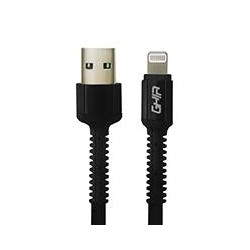 CABLE USB TIPO LIGHTNING GHIA NYLON COLOR NEGRO 1M