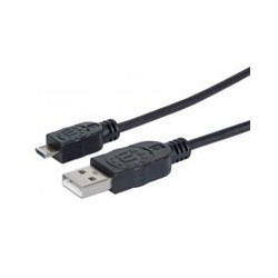 CABLE USB 20 TIPO A MICRO USB 05 MTS NEGRO P DISPOSITIVOS MOVILES
