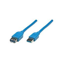 CABLE USB 30 EXTENSION DE 2 MTS MANHATTAN AZUL