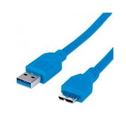 CABLE USB 30 MANHTATTAN A MACHO MICRO B MACHO 2 MTS AZUL