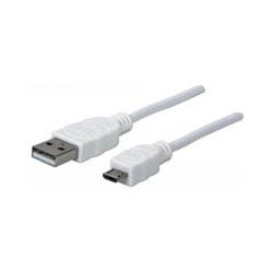CABLE USB VERSION 20 A MICRO B 18M BLANCO