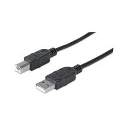 CABLE MANHATTAN USB DE ALTA VELOCIDAD 20 A MACHO B MACHO DE 5 MTS