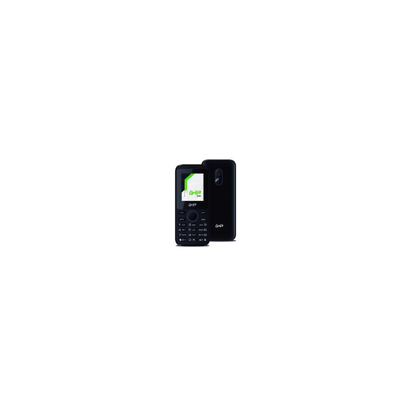 GHIA TELEFONO CELULAR 2G QUADBAND PANTALLA 177IN SINGLE CORE 32MB32MB CAM 008MP BATERIA 600MAH RADIO FM NEGRO CON GRIS