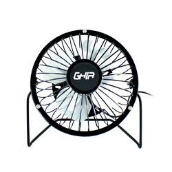MINI VENTILADOR DE ESCRITORIO GHIA METALICO COLOR NEGRO ALIMENTACION USB