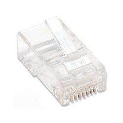 PLUG MODULAR RJ45 INTELLINET UTP CAT5E MULTIFILAR BOTE CON 100 PIEZAS CONTACTO ORO 15 MICRAS