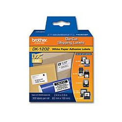 ETIQUETA PRECORTADA BROTHER DK1202 BLANCA 300 ETIQUETAS 62X100 MM COMPATIBLE CON QLaS
