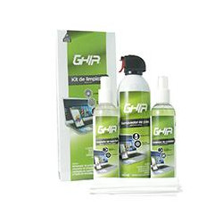 KIT DE LIMPIEZA DELUXE GHIA CONTIENE REMOVEDOR DE POLVO 660ML LOCION LIMPIADORA 250ML LIMPIADOR DE PANTALLAS 250ML Y 2 MICROFIB
