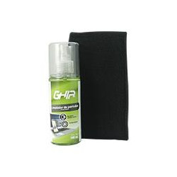 KIT DE LIMPIEZA PARA PANTALLAS GHIA INCLUYE TOALLA TIPO ESPONJA Y LIQUIDO LIMPIADOR 140ML ANTIBACTERIAL