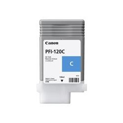 TANQUE DE TINTA CANON PFI 120 C CYAN RENDIMIENTO 130 ML COMPATIBLE CON TM 200 TM 205 TM 300 TM 305