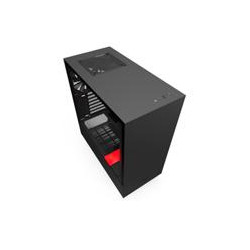 GABINETE NZXT H510 COMPACT NEGRO ROJO MEDIA TORRE MINI ITX MICRO ATX ATX CRISTAL TEMPLADO GAMER