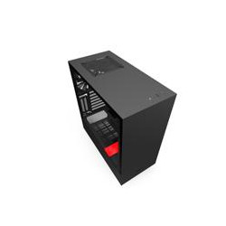 GABINETE NZXT H510I COMPACT NEGRO ROJO MEDIA TORRE MINI ITX MICRO ATX ATX CRISTAL TEMPLADO RGB GAMER