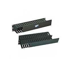 ORGANIZADOR DE CABLES NORTH SYSTEM HORIZONTAL SENCILLO 19 PULGADAS DUCTO 3X3 COLOR NEGRO LISO 2 UR