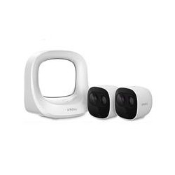 IMOU BY DAHUA CELLPROKIT2 KIT DE 2 CAMARAS DE 2 MEGAPIXELES 100 LIBRE DE CABLES MAS ESTACION BASE BATERIA RECARGABLE PIR AUDIO 