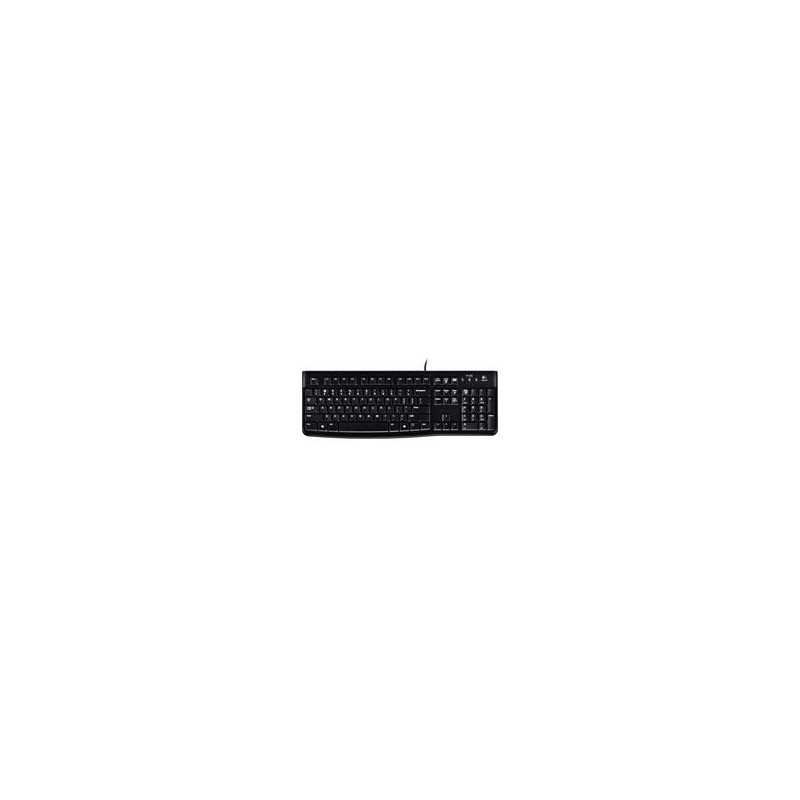 TECLADO LOGITECH K120 NEGRO ALAMBRICO USB PC WINDOWS RESISTENTE A DERRAMES