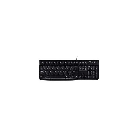 TECLADO LOGITECH K120 NEGRO ALAMBRICO USB PC WINDOWS RESISTENTE A DERRAMES